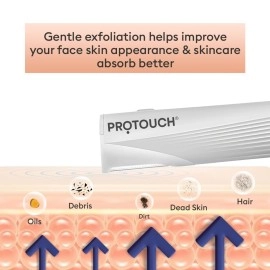 PROTOUCH Electric Dermaplaning Device | Beauty Tool | 2 in 1 Eyebrow & Face Hair Remover with Gentle Exfoliation | Quick, Painless, Smoother & Glowing Skin | 3 attachment | Easy & Safe to Use