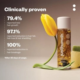 Justhuman AyuGrowth Fortifying Hair Oil | Amla, Brahmi, Bhringraj, Vertiver root & Ayurvedic | Clinically Proven 18-Oil blend |Reduces Hair Fall & breakage | Strengthens roots | 120ml