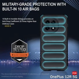 TheGiftKart Liquid Silicon Back Cover Case for OnePlus 12R 5G | Shockproof Military Grade Protection | Micro-Fibre Cloth On Inner Side | Built-in Anti-Slip Grip OnePlus 12R 5G Back Cover (TPU, Black)