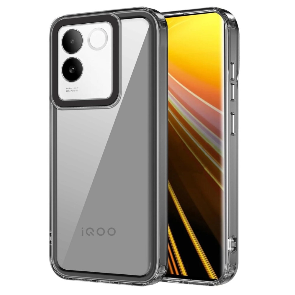Zapcase Back Case Cover for iQOO Z7 Pro 5G | Compatible for iQOO Z7 Pro 5G Back Case Cover | Case Cover for iQOO Z7 Pro 5G with Camera Protection | (TPU + PC | Translucent Black)