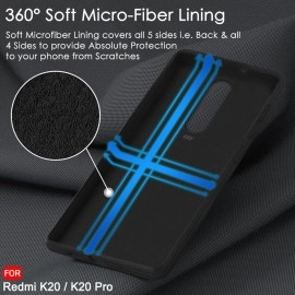 TheGiftKart Liquid Silicone Back Cover Case for Mi Redmi K20 / K20 Pro | Soft Micro-Fibre Lining Inside | Camera Protection Bump | Shockproof Back Cover Case for Redmi K20 / K20 Pro (Silicone, Black)