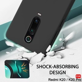 TheGiftKart Liquid Silicone Back Cover Case for Mi Redmi K20 / K20 Pro | Soft Micro-Fibre Lining Inside | Camera Protection Bump | Shockproof Back Cover Case for Redmi K20 / K20 Pro (Silicone, Black)