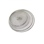 Faas Stainless Steel Vessel Net Cover Lid For Fruits Milk Food For Kitchen And Dining Table, Pack Of 4 (6,7, 8, 9 Inch), Multipurpose Strainer - Silver