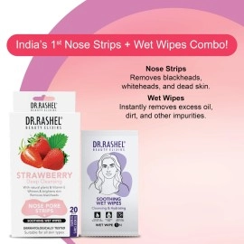 DR.RASHEL Strawberry Nose Strips | With Strawberry Extracts | Deep Pore Cleansing | Painless Blackhead Removal | Oil Control | 20 PCS