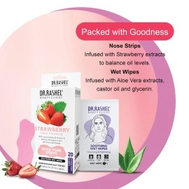 DR.RASHEL Strawberry Nose Strips | With Strawberry Extracts | Deep Pore Cleansing | Painless Blackhead Removal | Oil Control | 20 PCS