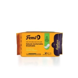 Femi9- Happy day everyday Anti Bacterial Daily Use Mini Pads For Women|Pantyliners For Women|Absorbs White Discharge|Prevents Urinal Leakage|Prevents Period Spotting|Odor Control Pads|30 Pads - 180Mm