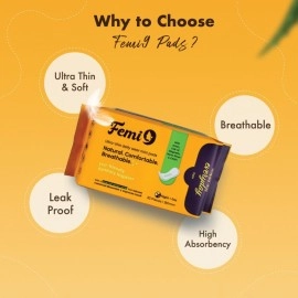 Femi9- Happy day everyday Anti Bacterial Daily Use Mini Pads For Women|Pantyliners For Women|Absorbs White Discharge|Prevents Urinal Leakage|Prevents Period Spotting|Odor Control Pads|30 Pads - 180Mm