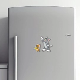 Regalo Casila Fridge Magnet | Tom and Jerry | Waterproof | 2.5 in | Glossy | Acrylic | Fun Comic Character Gift and Decoration | Cartoon Theme Magnet | Birthday Gifts | Kids Girls Boys Gifts