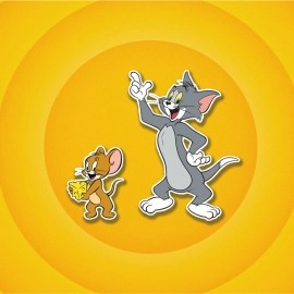 Regalo Casila Fridge Magnet | Tom and Jerry | Waterproof | 2.5 in | Glossy | Acrylic | Fun Comic Character Gift and Decoration | Cartoon Theme Magnet | Birthday Gifts | Kids Girls Boys Gifts