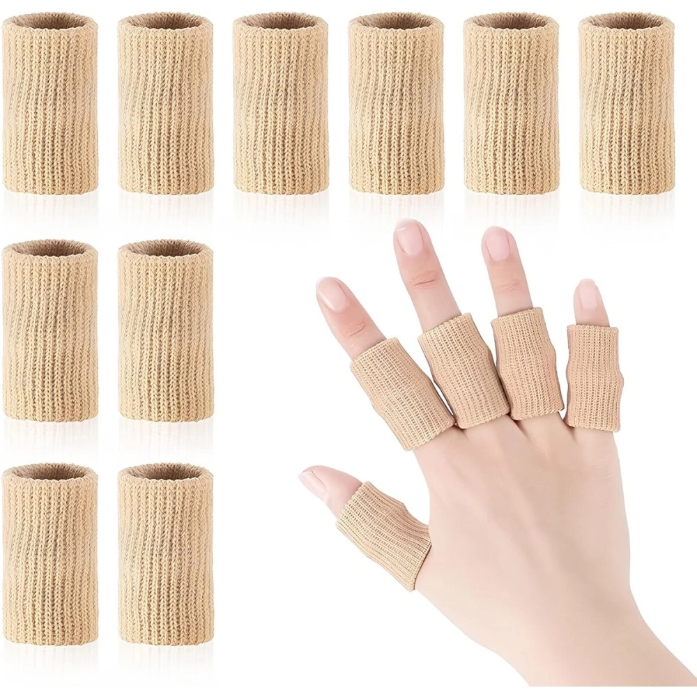 INSIME Finger protector for cricket, volleyball | Finger tape for cricket fielding finger cover bandage | Finger support for pain relief basketball volleyball finger protection | (Pack of 10) (Light