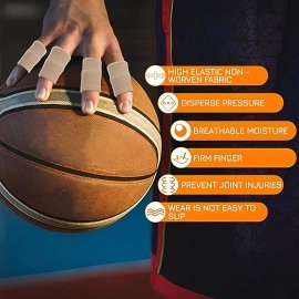 INSIME Finger protector for cricket, volleyball | Finger tape for cricket fielding finger cover bandage | Finger support for pain relief basketball volleyball finger protection | (Pack of 10) (Light
