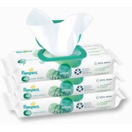 MAMA UNIVERSE Imported Pampers Harmonie Aqua Pure Baby Water Wipes, 6 Packs of 48 Wipes