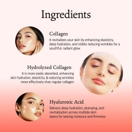 Indulgeo Essentials Melting Collagen Film Patches For Hydrating Skin | Set Of 4 Full Face Pack Mask Reduces Wrinkles & Gives Instant Plumpness | Self-Dissolving Korean Skincare Skin Patch Made With C