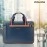 Police Men\'s Fobi 14 Laptop Briefcase For Official & Casual Use, Laptop Messanger bag - Navy/Tan