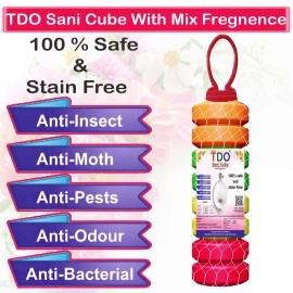 TDO Toilet Bathroom Air Freshener Fragrance Urinal balls Urinal Cubes Sani cube Napthalene balls for Washbasins & Clothes Pantry, Bathroom, Toilet,Wardrobe,wash Basin, Pack of 4 (100 gram Each)