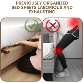 THE SR BRAND Bed Sheet Tucker Tool - Durable Bed Maker Tool to Keep Sheets in Place - No More Lifting Mattress (11 inch) (Pack of 2)