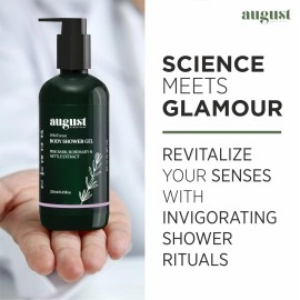 August Bioscience Wild Forest Body Shower Gel with Pine Bark Rosemary Nettle Leaf Extract 250 ml