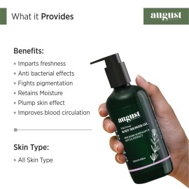 August Bioscience Wild Forest Body Shower Gel with Pine Bark Rosemary Nettle Leaf Extract 250 ml