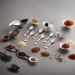 HAZEL Stainless Steel Masala Spoons for Small Containers Mini Spoon for Masala Dabba Spices Spoons, Set of 6