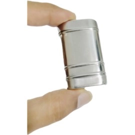 HOPE KART Small Chuna Dani Dabi Tobacco Chunauti Khaini Lime Dibbi for Men Metal Box Katha Container Stainless Steel Dabbi, 5.5L X 3W, Pack of 2 (Rectangular)