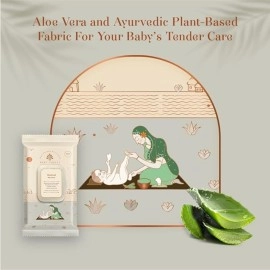 Baby Forest Mulmul Baby Wipes | Ultra-Soft Baby Wet Wipes | Water Based Wipes | Chemical Free & Organic Baby Wipes | 3x Thicker & Softer Wipes | 72 Wipes | Pack of 6