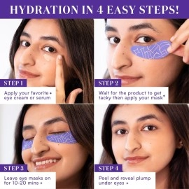 Gush Beauty Reusable Under Eye Patches - Treats Dark Circles, Eye Puffiness, Fine Lines And Wrinkles | Cooling Effect | 100% Medical Grade Silicone Patches