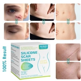 ARDAKI Silicone Scar Sheets,Silicone Scar Tape,Scar Tape For Surgical Scars,Silicone Scar Removal Strips For Surgical,C-Section,Tummy Tuck,Keloid Scars,Acne Scars, Reusable (1.6X 60 Roll-1.5M)