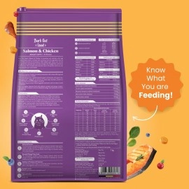 Bark Out Loud by Vivaldis - Adult Dry Cat Food Chicken & Salmon 1 Kg, protein-packed immunity, growth & development booster, contributes to healthy heart, skin, coat and eye.