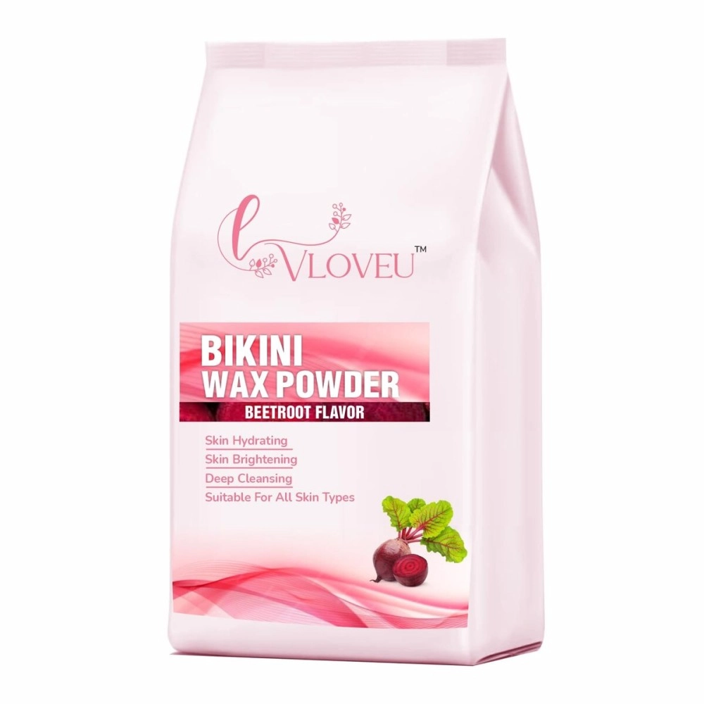 VLOVEU Bikini Wax Powder for Women, Wax Powder for Hair Removal, Herbal Wax powder for instant Hair Remover All Types of Hair, No Pain, No Side Effects (Beetroot) 120 Gm (Pack of 1)