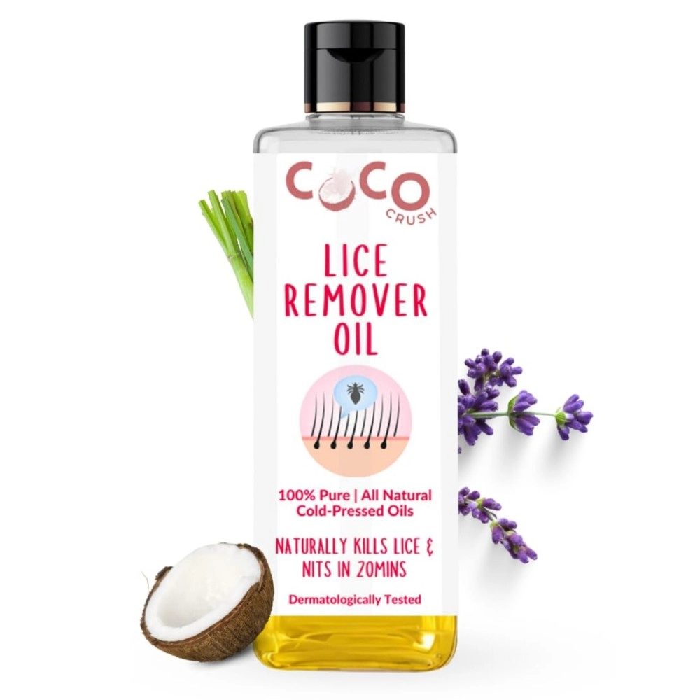 COCO CRUSH Ayurvedic Anti Lice Oil | Kills Lice, Eggs and Nits 100% Naturally In 20mins | Single Wash Treatment, Safe for Kids (50ml)