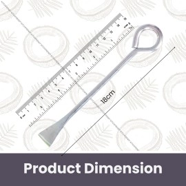 KITCHFREND Stainless Steel Coconut Slicer Tool for Kitchen | Coconut White Remover, Opener, Grater, Cutter, Scraper | Kitchen Accessories Items for Home | Thengai Thuruvi Tool Pack of -2