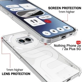 TheGiftKart Crystal Clear Back Cover Case for Nothing Phone 2a 5G | 360 Degree Protection | Shock Proof Design | Transparent Back Cover Case for Nothing Phone 2a (PC & TPU, Transparent)