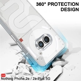 TheGiftKart Crystal Clear Back Cover Case for Nothing Phone 2a 5G | 360 Degree Protection | Shock Proof Design | Transparent Back Cover Case for Nothing Phone 2a (PC & TPU, Transparent)