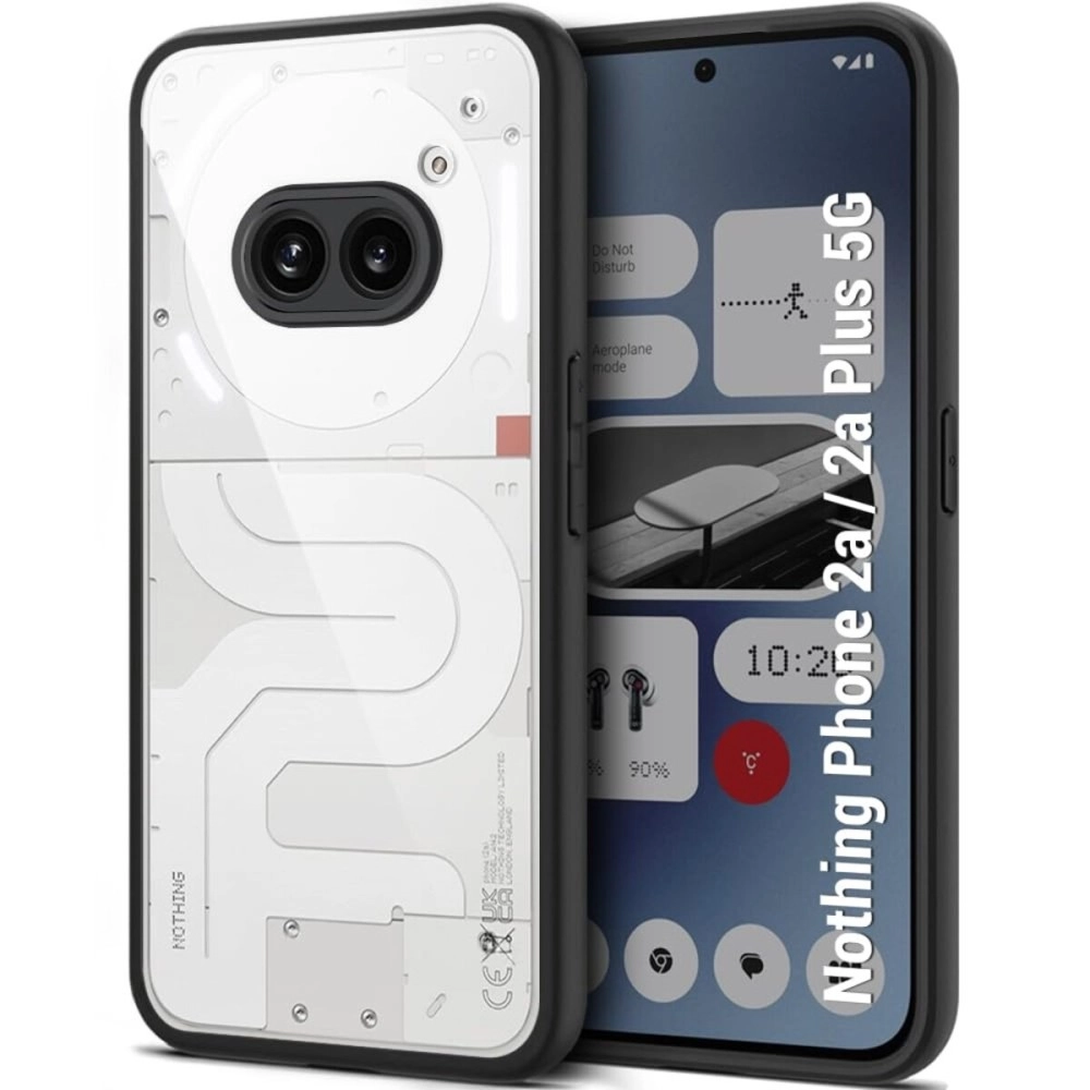 TheGiftKart Ultra-Hybrid Shockproof Back Cover Case for Nothing Phone 2a / 2a Plus 5G | Camera Protection Bump | Hard Back Cover for Nothing Phone 2A (PC & TPU, Crystal Clear Back, Black Sides)