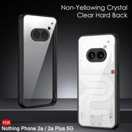 TheGiftKart Ultra-Hybrid Shockproof Back Cover Case for Nothing Phone 2a / 2a Plus 5G | Camera Protection Bump | Hard Back Cover for Nothing Phone 2A (PC & TPU, Crystal Clear Back, Black Sides)