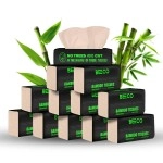 Beco Bamboo Soft Facial Tissue | 12 Packs - 100 Pulls Each | Total 1200 Sheets | 2-Ply Natural and Ecofriendly Tissues | Soft and Absorbent