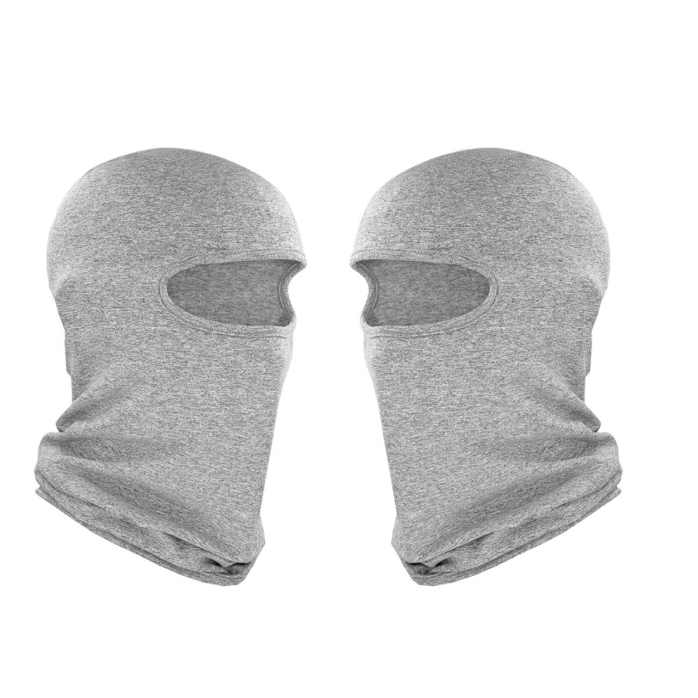 PrimeBox Full Cover Face Mask Cotton Fabric Bike Riding Washable Dust Protection Balaclava for Men Women Neck Gaiter Helmet Liner Pack of 2 Rider Accessories Black