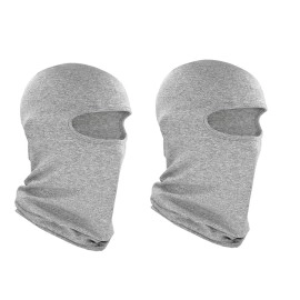 PrimeBox Full Cover Face Mask Cotton Fabric Bike Riding Washable Dust Protection Balaclava for Men Women Neck Gaiter Helmet Liner Pack of 2 Rider Accessories Black