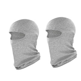 PrimeBox Full Cover Face Mask Cotton Fabric Bike Riding Washable Dust Protection Balaclava for Men Women Neck Gaiter Helmet Liner Pack of 2 Rider Accessories Black