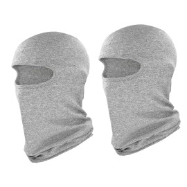 PrimeBox Full Cover Face Mask Cotton Fabric Bike Riding Washable Dust Protection Balaclava for Men Women Neck Gaiter Helmet Liner Pack of 2 Rider Accessories Black