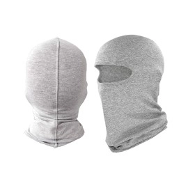 PrimeBox Full Cover Face Mask Cotton Fabric Bike Riding Washable Dust Protection Balaclava for Men Women Neck Gaiter Helmet Liner Pack of 2 Rider Accessories Black