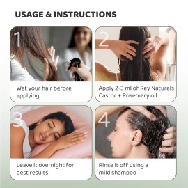 Rey Naturals Castor Plus Rosemary Hair Oil - 400 ml