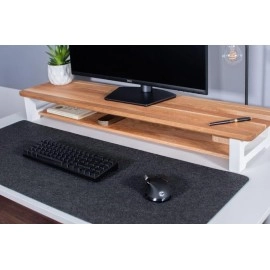 carpentray Wooden Computer Monitor Stand, Monitor Riser Desk Shelf Desktop Stand TV Laptop Riser (100cm Long, Single Shelf)