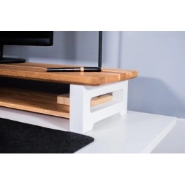 carpentray Wooden Computer Monitor Stand, Monitor Riser Desk Shelf Desktop Stand TV Laptop Riser (100cm Long, Single Shelf)