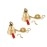 UAPAN Brass Gold Wall Hanging Bell with Chain and Hanging Hook for Home Mandir Temple Decorative I Puja Room (Pack of 2 Nos)