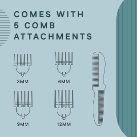 Winston All-in-One Full Body Trimmer for Men - Groom 360 | 6 in 1 Multi Grooming Trimming Kit, Nose, Beard and Body Trimmer | IPX7 Waterproof Design | 160 Min Cordless Runtime