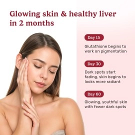 What\'s Up Wellness Gluta-Glow Gummies | Liposomal Glutathione with Vitamin C for Radiant Skin Tone | Depigmentation | Detoxification | 15 Days | Men & Women | No Added Sugar