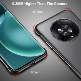 REALCASE Honor X9b 5G Back Cover Case | Stylish Frameless Matte Hard Back Skin | Soft TPU Shock Proof Bumper Back Cover Case for Honor X9b 5G (Black)