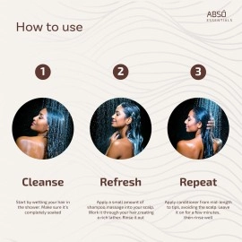 ABSO ESSENTIALS Strengthening Shampoo Infused with Vegan Keratin, Turmeric, and Pro Vitamin B5 for Frizz Control, Hair Strengthening, Enhanced Shine (300 ML)