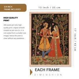 kotart Premium Digital Paintings with Frame for Home Decoration - Painting for Living Room Bedroom Office Room Decor - Painting for Wall Decoration - Pack of 6 (Combo15)